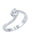 VTJ Einzelner Diamantring aus Silber