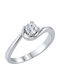 VTJ Einzelsteinring aus Silber mit Diamant