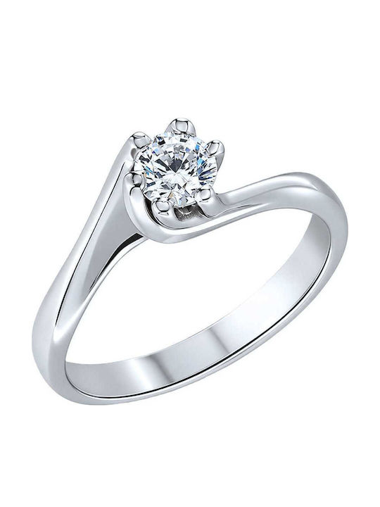 VTJ Solitärring aus Silber mit Diamant