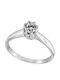 VTJ Solitärring aus Silber mit Diamant