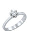 VTJ Solitärring aus Silber mit Diamant