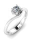VTJ Solitärring aus Silber mit Diamant