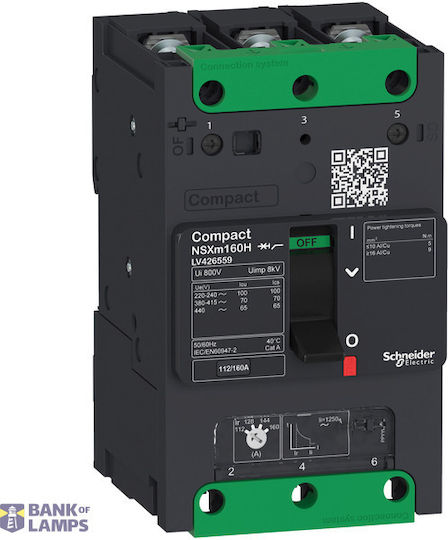 Circuit Breaker Compact Nsxm 3p 80 A 415 V 85 Ka Distribution
