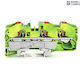 3-conductor Ground Terminal Block Push-button 16 Mm² Green-yellow