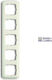 2515-212-507 Cover Frame 5gang S White Busch-duro 2000