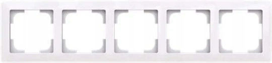 Abb Switch Frame 5 Positions Horizontal Placement in White Colour