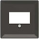 Abb Multimedia Socket Front Plate in Black Colour