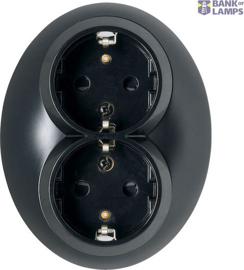 Schneider Electric Double Black Power Socket
