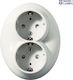 Schneider Electric Doppelsteckdose Weiß