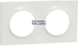 Odace Styl 2 Horizontal Vertical Station Plate 71mm O White