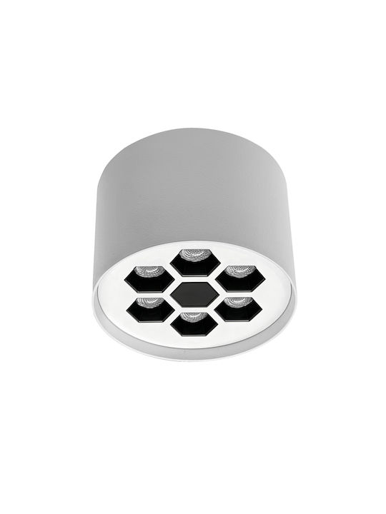 Aca Round Metal Recessed Spot with Built-in LED and Natural White Light White