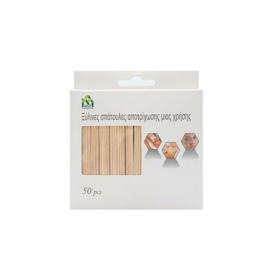 50 Stück Einweg-Holzspatel zur Haarentfernung, Cremes & Masken