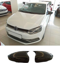 Spiegelkappen VW Polo 6R 09-17 M4 Look Schwarz Glänzend 2 Stück