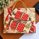 Beige Paper Christmas Gift Bag 25x9.5x19.5cm