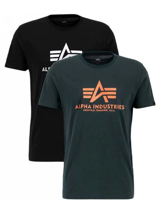 Alpha Industries Basic T 2 Pack Tricou Negru