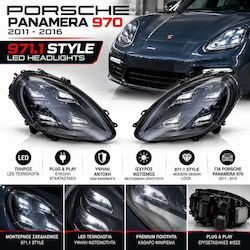 Faruri Față Set Porche Panamera 970.1 & 970.2 2011-2017 Ugrade 971.1 2017+ Look Full Led Compatibile Doar cu Bara Față Turbo Facelift Faruri Față Set Porche Panamera 970.1 & 970.2 2011-2017 Ugrade 971.1 2017+ Look Full Led Compatibile Doar cu Bara Față Turbo Facelift