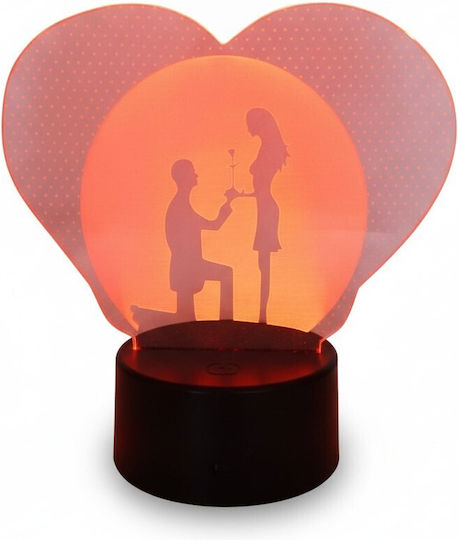 Decorative LED 3D Illusion Lamp 3x3cm