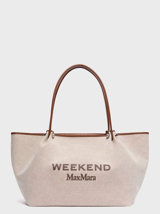 Shopper-Tasche für Damen aus Stoff Tobacco