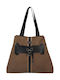 Damen-Shopper-Tasche in Cognac