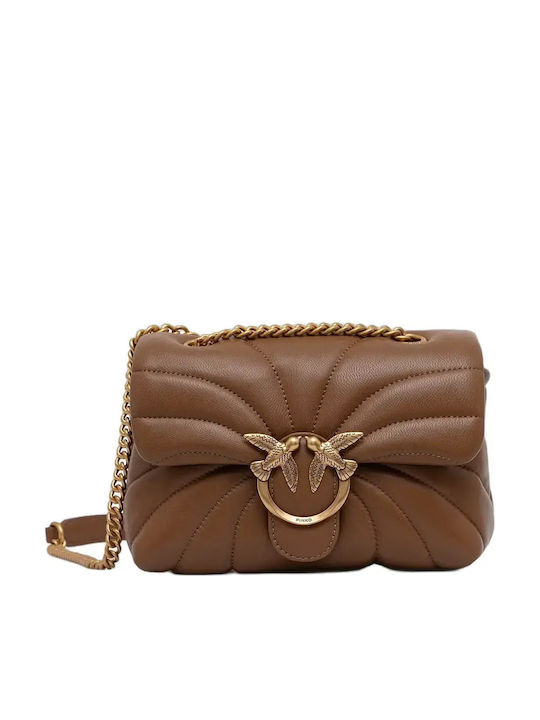 Pinko Love Puff Women's Flap Bag Marrone Cognac