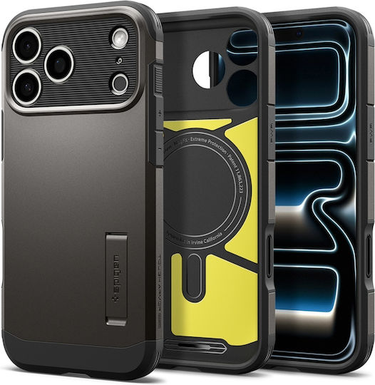 Spigen Tough Armor T Magsafe Stoßfeste Hülle für iPhone 18 Pro Max 17 Pro Max Grau