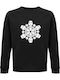 Tstudio Унисекс Суитшърт от Органичен Памук „Starwars Christmas Storm Trooper Snowflake“ Черен