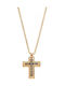 Senza Men's Cross in Gold Plated Steel Without Chain