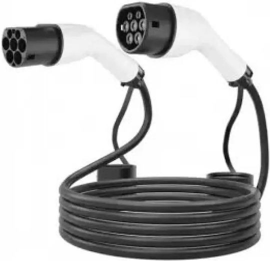 Platinet Ev Charging Cable Car Charging Cable Type 2 11kw 7m Black White 46459