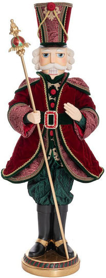 Iliadis Weihnachts-Nussknacker Rot aus Stoff, 103 cm Hoch
