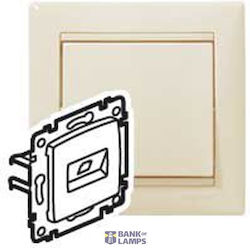 Rj45 Socket Category 6 Ftp 2 Outputs Ivory