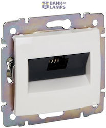 Rj45 Socket Category 6 Ftp Claws 1 Output White