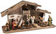 Große Holzkrippe 70x27x35 cm