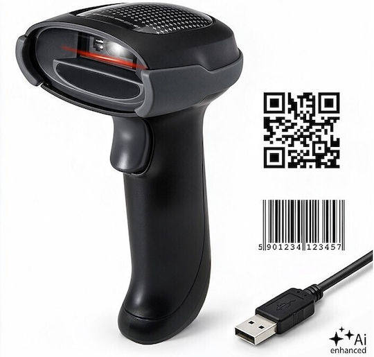 Qoltec Handheld-Scanner mit Linearer Bildgeber (1D) Barcodes
