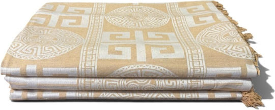 To megalo pazari Chenille-Überwürfe Set 3 Stück Beige