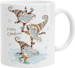 Koupakoupa Weihnachtlicher Keramikbecher Zwerge...