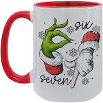 Koupakoupa Weihnachtliche Keramiktasse Rot 450 ml