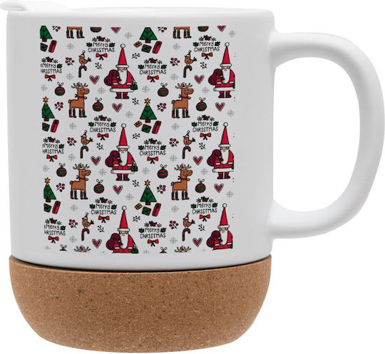 Koupakoupa Santas Weihnachtlicher Keramikbecher Rentiere 9 cm 330 ml (mit Personalisierung)