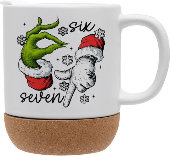 Koupakoupa Weihnachtlicher Keramikbecher Weiß 9 cm 330 ml (mit Personalisierung)
