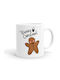 Koupakoupa Mr Gingerbread Weihnachtlicher Keramikbecher Braun 330ml