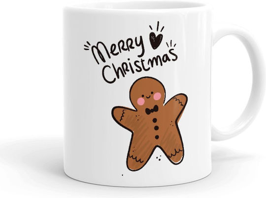 Koupakoupa Mr Gingerbread Weihnachtlicher Keramikbecher Braun 330ml