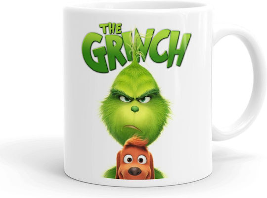Koupakoupa Mr Grinch Weihnachtlicher Keramikbecher Weiß 330 ml