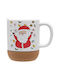 Koupakoupa Weihnachtlicher Keramikbecher Weihnachtsmänner 9 cm 330 ml (mit Personalisierung)