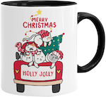 Koupakoupa Weihnachtlicher Keramikbecher Schwar...
