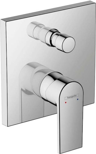 Hansgrohe Set Baterie și Deviator Încastrat pentru Cabină de Duș Argintie