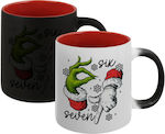 Koupakoupa Weihnachtsbecher aus Keramik Rot 330 ml