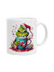 Koupakoupa Giggling Grinchy Galore Weihnachtliche Keramiktasse Braun 330 ml