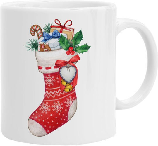 Koupakoupa Weihnachtlicher Keramikbecher Braun 330 ml