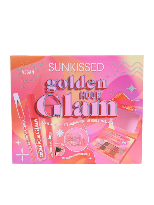 Sunkissed Golden Hour Glam Комплект за Грим за Очи & Устни Golden Hour Glam 4 бр Sunkissed Golden Hour Glam Комплект за Грим за Очи & Устни Golden Hour Glam 4 бр
