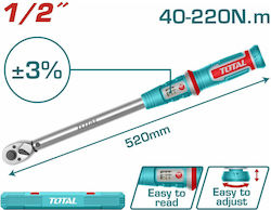 Total Δυναμόκλειδο Καρέ 1/2" Ροπής 40-220 Nm THPTW1220N6