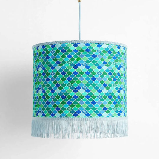 Oxygen Scale Fish Turquoise Pendant Light with E27 Socket 35x20 cm Oxygen Scale Fish Turquoise Pendant Light with E27 Socket 35x20 cm
